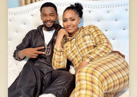 Zubby Micheal and Regina Daniels on movie location